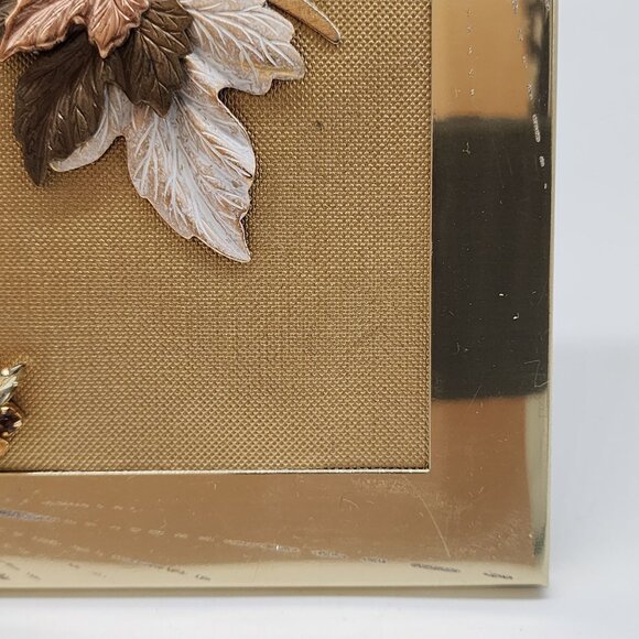 Gold Tone Sparkle Frame With Leaf Embellishments & Rhinestone Accents For 4x6 - Picture 7 of 15